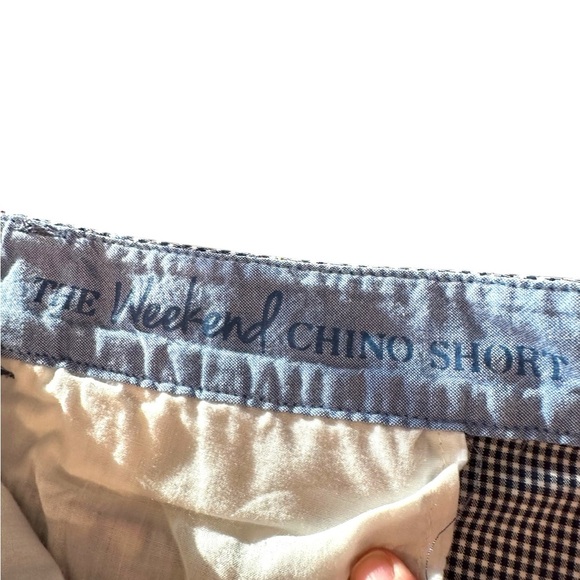 Talbot’s Women’s Weekend Chino Short Navy Gingham w/Embroidered Mopeds Sz 20W - Picture 4 of 8